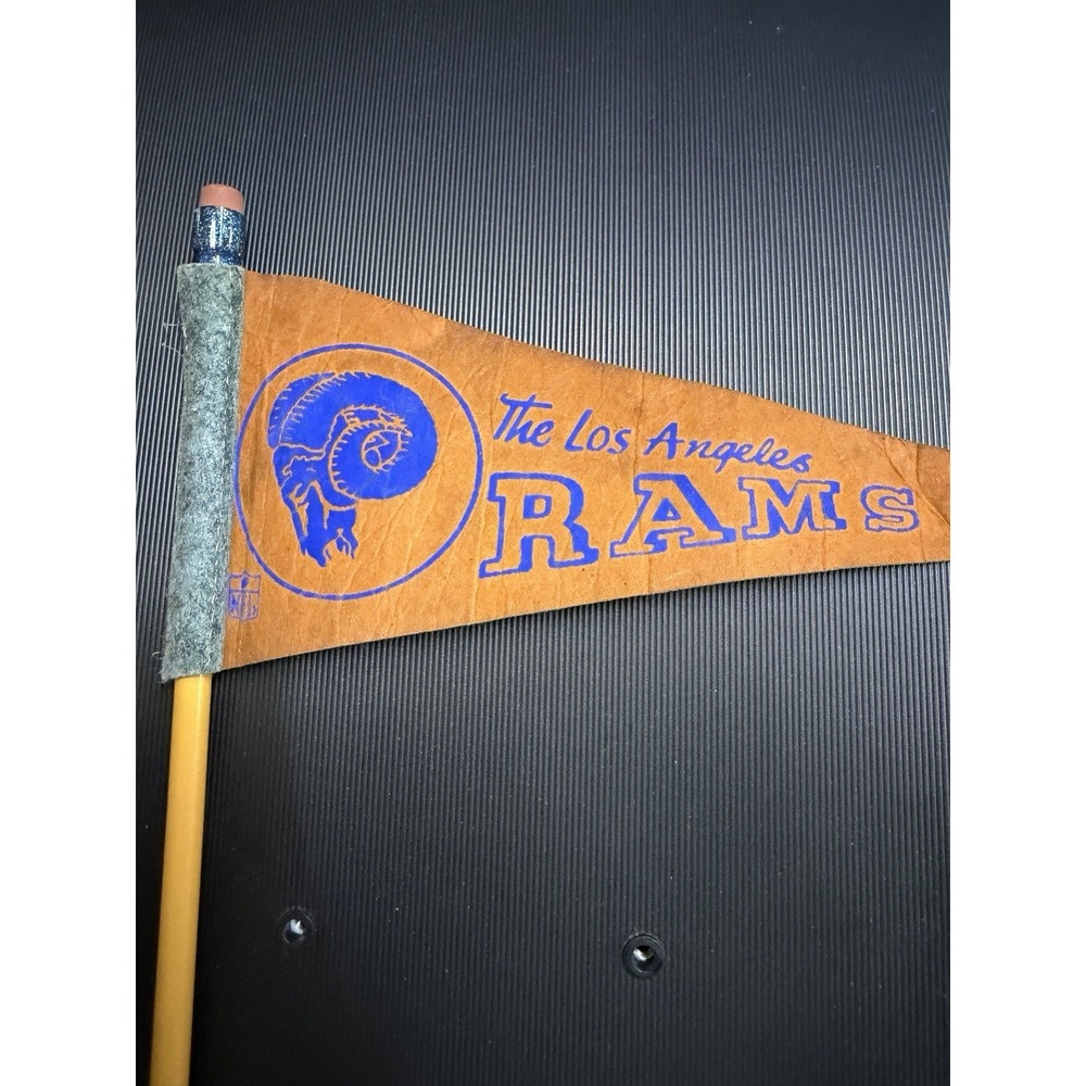 NFL The Los‎ Angeles Rams Felt Mini Pennant Pencil Vintage Retro Football Helmet